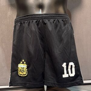 FA Black Athletic Boys Shorts with White Accents